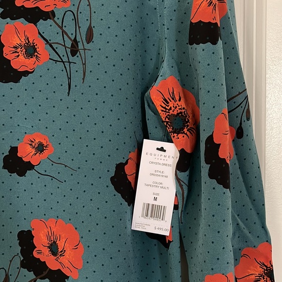 EQUIPMENT Tapestry Poppy Multi Crysta Silk Dress - Picture 6 of 6